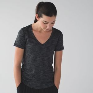 Sz 4 Lululemon "What the Sport" V-neck T Shirt